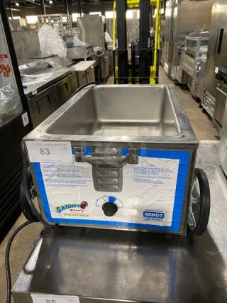 Nemco Commercial Stainless Steel Countertop Mini Hotdog Steamer Cart! Model: 6550-SB1 SN: G09-010! 120V! On Legs!