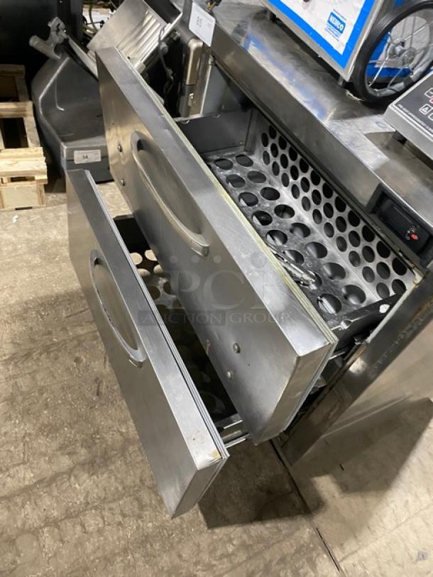 Continental Commercial Refrigerated 2 Drawer Stainless Steel Chef Base! On Casters! 115V 1 Phase! Model: SW32N SN: 159C1229! - Image 5 of 9