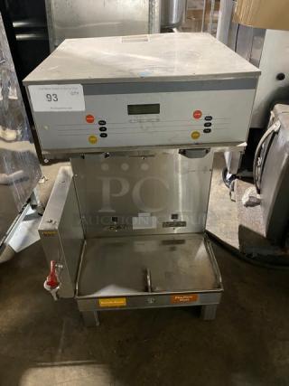 Bunn Starbucks Style Commercial Stainless Steel Countertop Soft Heat Dual Coffee Brewer! With Hot Water Dispenser! On Legs! 120/208V 1 Phase! Model: DUAL SH DBC, 120/208GRY(SBUX)!