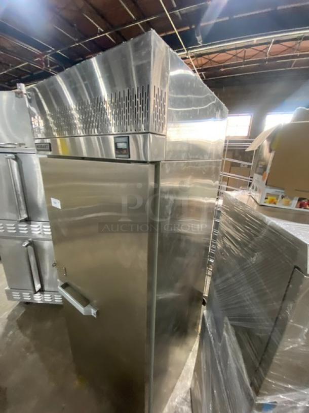 NEVER USED! Hobart Commercial Stainless Steel Single Door ROLL IN RACK  Reach In Freezer! 120V 1 Phase! Model: QF1 SN: 32-L077613 - Image 3 of 8