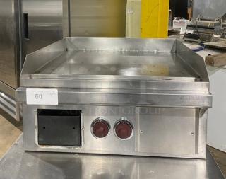 Commercial Electric Powered Stainless Steel Countertop Mirror-Shine Polished-Top Flat Griddle! With Back & Side Splash!