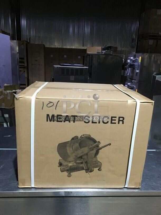 New In The Box! USR! Late Model 2024! Commercial Countertop 10 Inch Blade Deli Meat Slicer! 115V 1 Phase! Model: HBS-250L! - Image 1 of 7