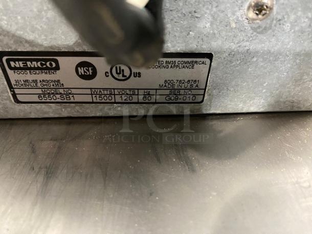 Nemco Commercial Stainless Steel Countertop Mini Hotdog Steamer Cart! Model: 6550-SB1 SN: G09-010! 120V! On Legs! - Image 8 of 8