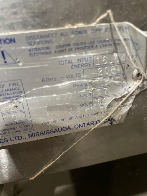 Garland Chick-Fil-A Style Commercial Stainless Steel Electric Powered Dual Side Clamshell Broiler! Model: CXBE12 SN: 1403100100957! 208V 3 Phase! On Casters! - Image 9 of 10