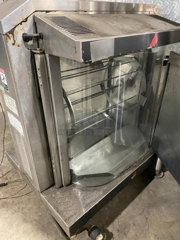 Giles Enterprises Chester Roast Series Commercial Stainless Steel Electric Powered Countertop Rotisserie Oven! With Rotisserie Basket! Model: CR5 SN: L108059903! 208V 3 Phase! On Legs! - Image 4 of 8