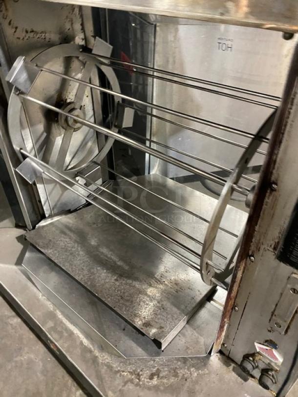 Giles Enterprises Chester Roast Series Commercial Stainless Steel Electric Powered Countertop Rotisserie Oven! With Rotisserie Basket! Model: CR5 SN: L108059903! 208V 3 Phase! On Legs! - Image 7 of 8