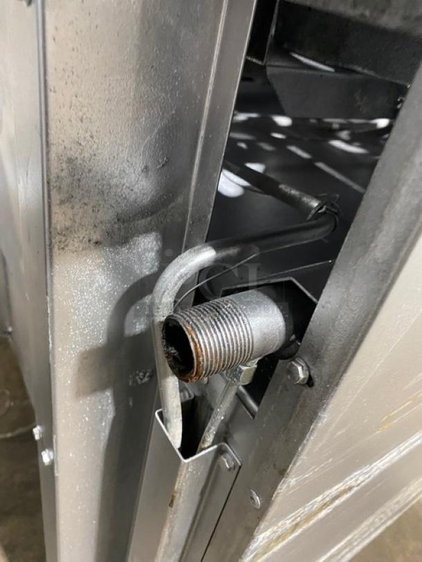 Standard Range Commercial Stainless Steel Natural Gas Powered 8 Burner Range! With 2 Full Sized Ovens Underneath! With Back Splash & Overhead Salamander Shelf! With Metal Oven Rack! On Casters! - Image 10 of 10