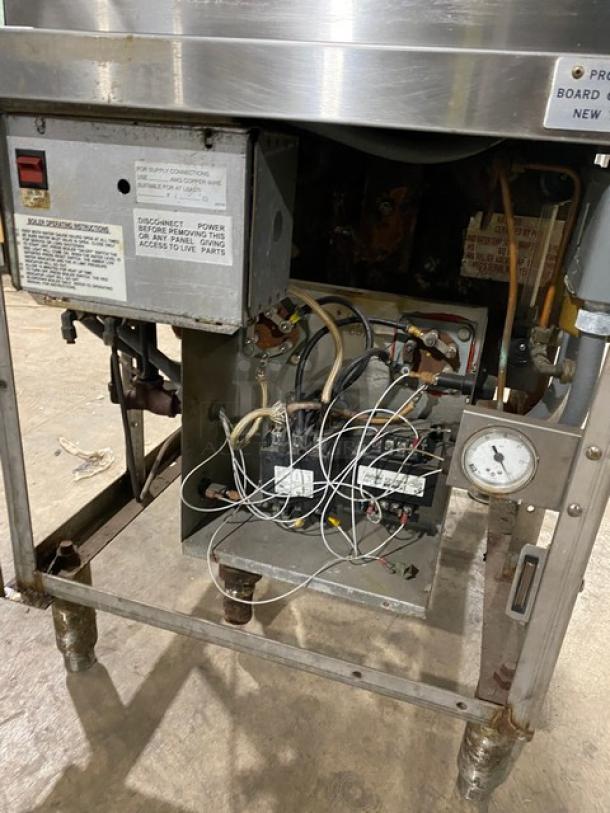 Vulcan Commercial Stainless Steel Electric Powered Dual Compartment Convection Steamer! With Built In Pan Racks! On Legs! 115V 1 Phase!  Model: VSX24E SN: 27-1095042! - Image 7 of 8