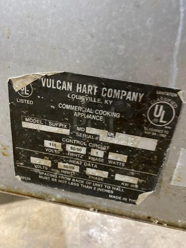 Vulcan Commercial Stainless Steel Electric Powered Dual Compartment Convection Steamer! With Built In Pan Racks! On Legs! 115V 1 Phase!  Model: VSX24E SN: 27-1095042! - Image 8 of 8