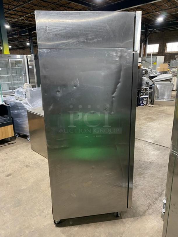 Hoshizaki Commercial Double Door Reach In Refrigerator! All Stainless Steel! With Poly Coated Racks! On Casters! 115V 1 Phase! Model: CR2S-FS SN: H58757J! - Image 2 of 7
