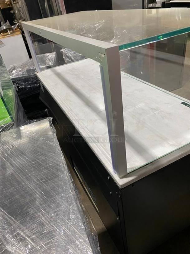 Structural Concepts Starbucks Style Refrigerated Open Grab-N-Go Display Case! With Enclosed Top Glass Merchandiser Showcase! On Legs! 220V 1 Phase! Model: SBZ6652DR! - Image 4 of 8