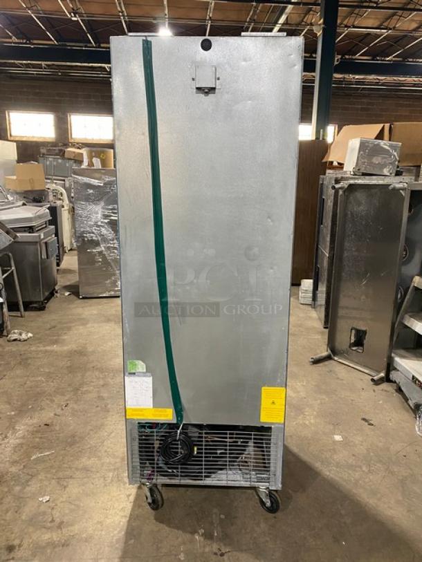 Asber Commercial Stainless Steel Solid Single Door Reach In Freezer! With Poly Coated Racks! On Casters! 115V 1 Phase! Model: ARF 17 F HC SN: 8102386351! - Image 2 of 9