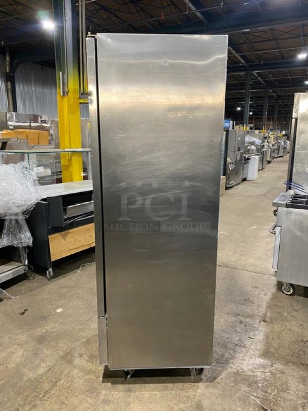 Asber Commercial Stainless Steel Solid Single Door Reach In Freezer! With Poly Coated Racks! On Casters! 115V 1 Phase! Model: ARF 17 F HC SN: 8102386351! - Image 4 of 9