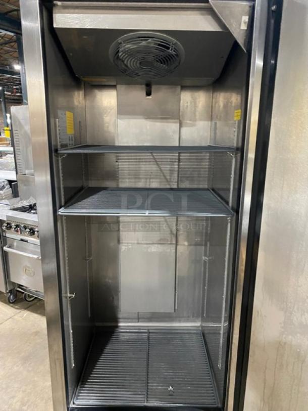 Asber Commercial Stainless Steel Solid Single Door Reach In Freezer! With Poly Coated Racks! On Casters! 115V 1 Phase! Model: ARF 17 F HC SN: 8102386351! - Image 5 of 9