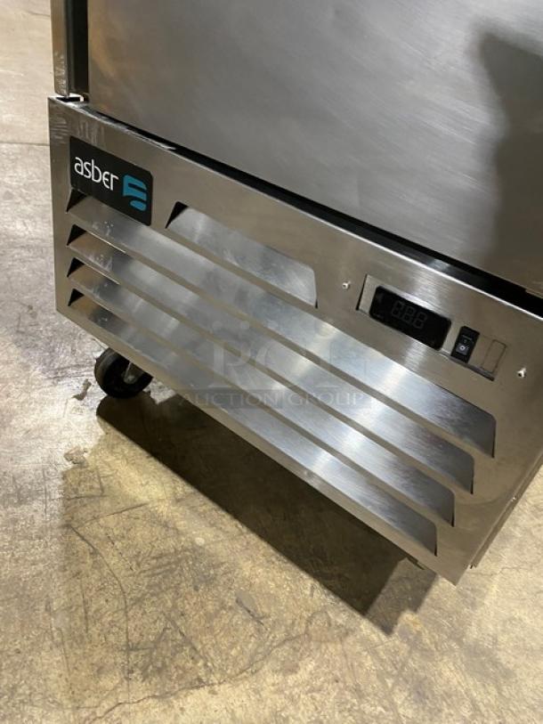 Asber Commercial Stainless Steel Solid Single Door Reach In Freezer! With Poly Coated Racks! On Casters! 115V 1 Phase! Model: ARF 17 F HC SN: 8102386351! - Image 8 of 9
