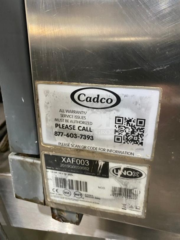Cadco Roberta Series Unox Commercial Electric Powered Countertop 3 Pan Convection Oven! With Metal Oven Racks! 120V 1 Phase! Model: XAF003 SN: 2019G0059082! - Image 5 of 8
