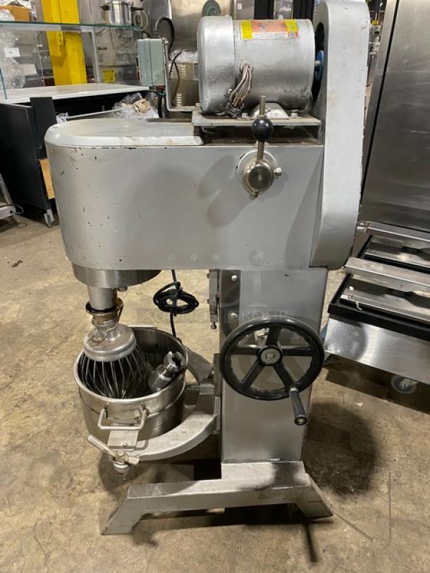 Nice! Commercial Floor Style 30 Quart Planetary Mixer! With Wired Whisk & Flat Beater Attachments! With Stainless Steel Mixing Bowl! Working! - Image 2 of 11