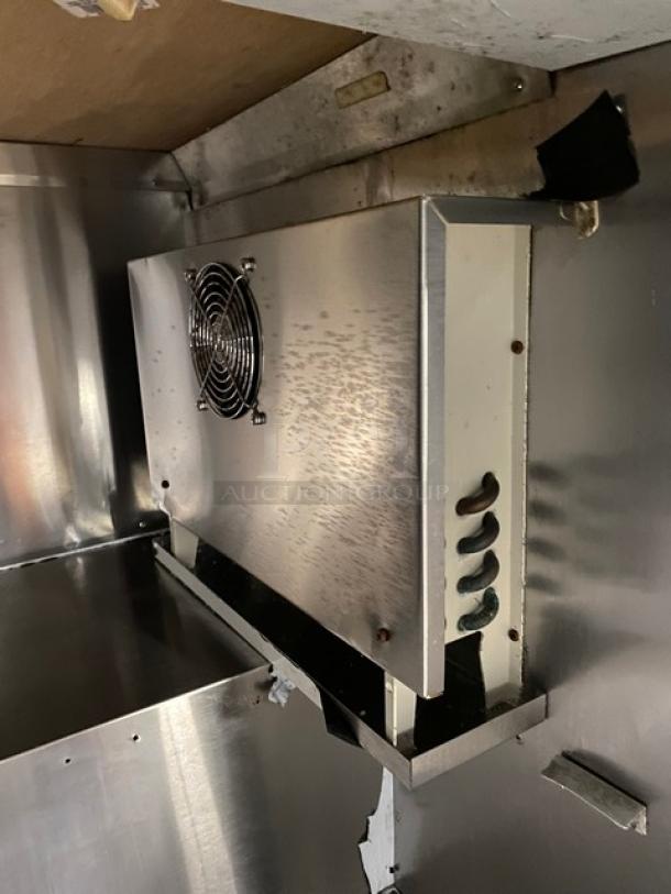 CoolTech Custom Single Door Refrigerated Lowboy/Worktop Cooler! All Stainless Steel! With Enclosed Top Glass Showcase! On Casters! 120V! Model: Custom-24BM SN: 116597! - Image 7 of 9