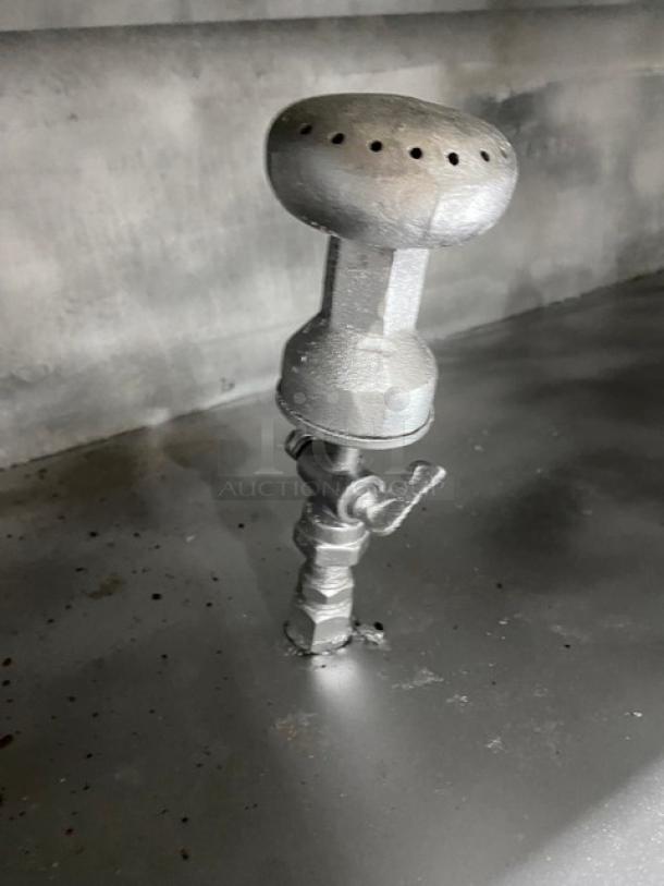 Custom Commercial Stainless Steel Natural Gas Powered 4 Well Steam Table! With Double Shelf Overhead! With Enclosed Double Shelf Base! With 2 Mushroom Burners & Valves! On Legs! - Image 8 of 8