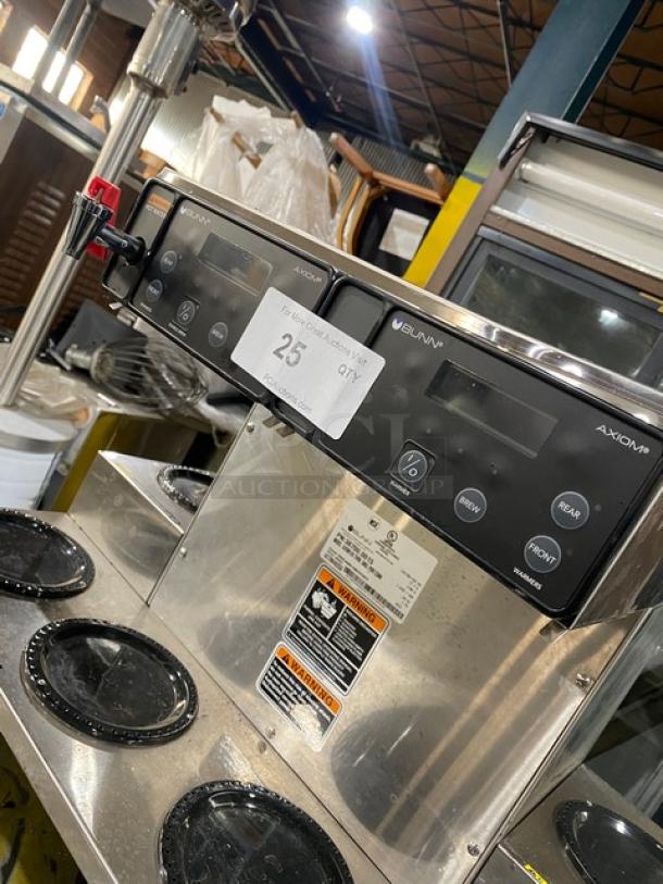 Bunn Commercial Stainless Steel Countertop Coffee Brewer! With 6 Warmers! With Hot Water Dispenser! 120/208-240V 1 Phase! Model: AXIOM 0/6 TWIN, SNGL PWR CONN SN: AXTN040356! On Legs! - Image 8 of 8