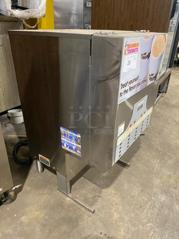 Bunn Dunkin Donuts Style Commercial Stainless Steel Countertop Hot Chocolate/Cappuccino Hot Beverage Machine! With 5 Flavor Hoppers! With Hot Water Dispenser! 120/208-240V 1 Phase! Model: IMIX-5, HWB 120/208-240V LED (DD) SN: IMIX050170! On Legs! - Image 2 of 7