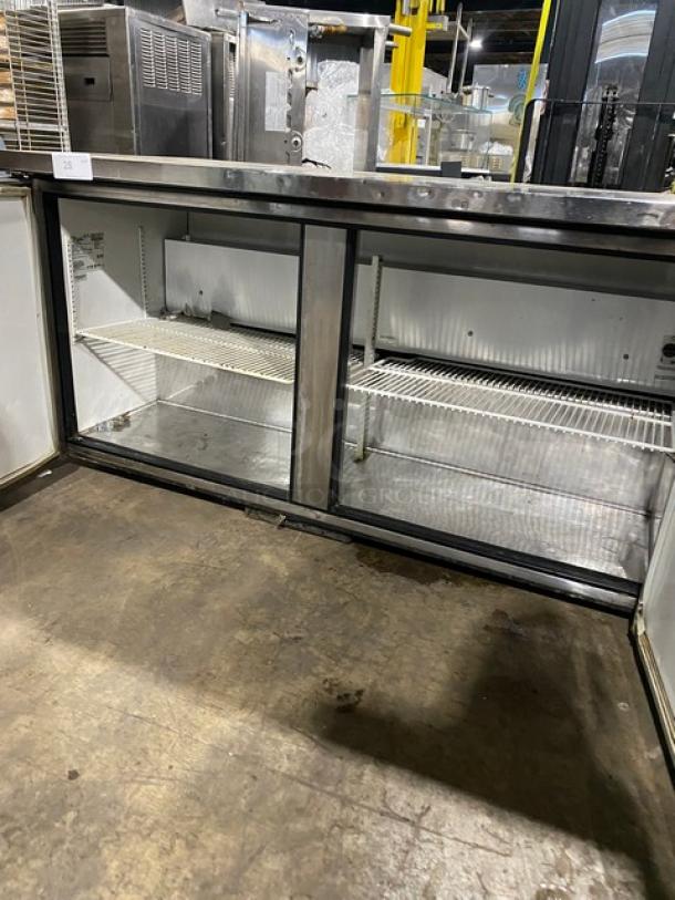 True Commercial Undercounter Double Door Lowboy/Worktop Cooler Refrigerator! All Stainless Steel! With Poly Coated Racks! 115V 1 Phase! Model: TUC-60 SN: 1-3831071! - Image 5 of 7