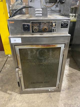 Nu-Vu Commercial Electric Powered Half Size Countertop Convection Oven! All Stainless Steel! With Built In Pan Rack!