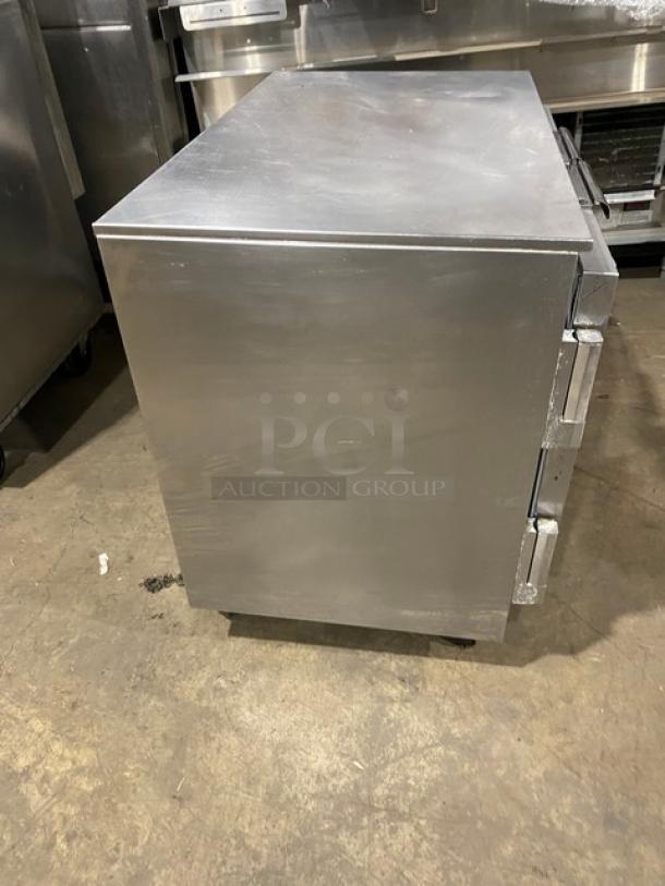 Beverage-Air Commercial Stainless Steel Solid Double Door Undercounter Lowboy Cooler Refrigerator! With Poly Coated Racks! Model: UCR34! 115V 1 Phase! On Casters! - Image 3 of 7