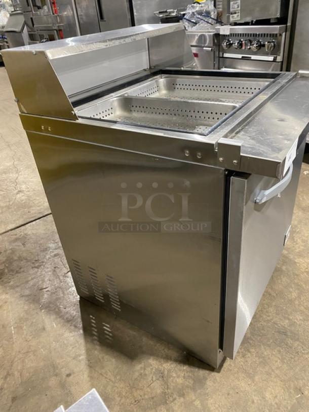 Ikon Commercial Single Door Refrigerated Mega Top Salad/Sandwich Prep Table! All Stainless Steel! With Poly Coated Rack! 115V 1 Phase! Model: KSP29M SN: KSP29M 9072562! - Image 2 of 9
