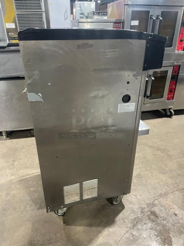 Sweet! Late Model! Stoelting Commercial Floor Style Dual Soft Serve Ice Cream/Frozen Yogurt Machine! All Stainless Steel! With 2 Hoppers & 3 Flavor Dispensers! On Casters! 208/240V 1Phase! Model: F231-38I2-2XGC SN: 6220908N! Working When Removed! - Image 4 of 10