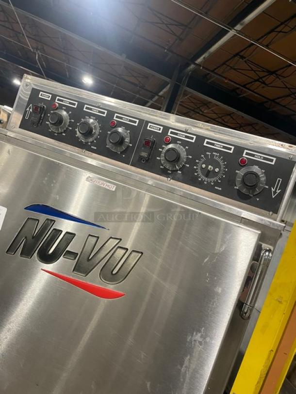 SWEET! Nu-Vu Commercial Electric Powered Full Height Slo'Cook-N-Hold Oven! All Stainless Steel! With Chrome Oven Racks! With Removable Safe-Drip Tray! On Casters! 208V 1Phase! Model: SC-14 SN: 706150010916! Working When Removed! - Image 7 of 9