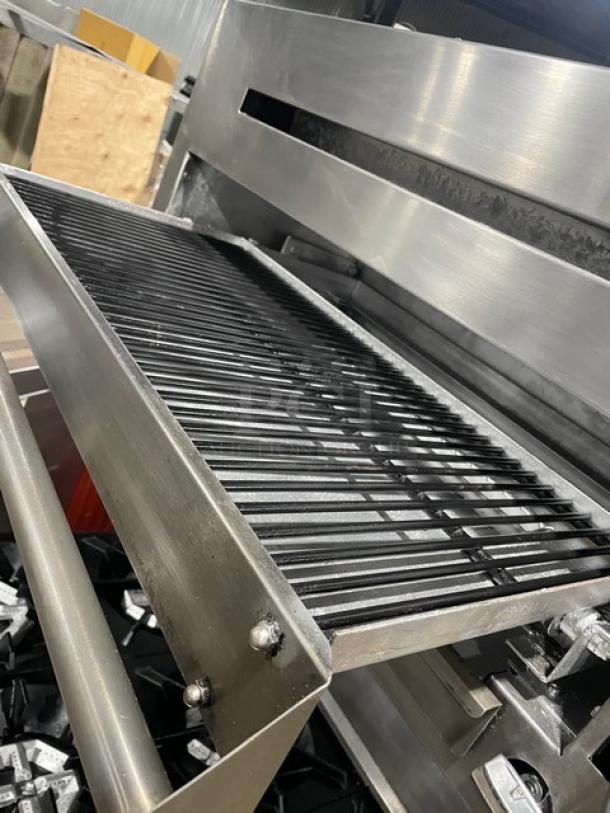 WOW! U.S. Range Sunfire Series Commercial Stainless Steel Natural Gas Powered 6 Burner Range! With Full Size Oven Underneath! With Back Splash! With Metal Oven Rack! With U.S. Range Natural Gas Powered Salamander Broiler/Cheese Melter Overhead! Model: SX-6-26 SN: 0309SX0243! On Legs! - Image 9 of 12