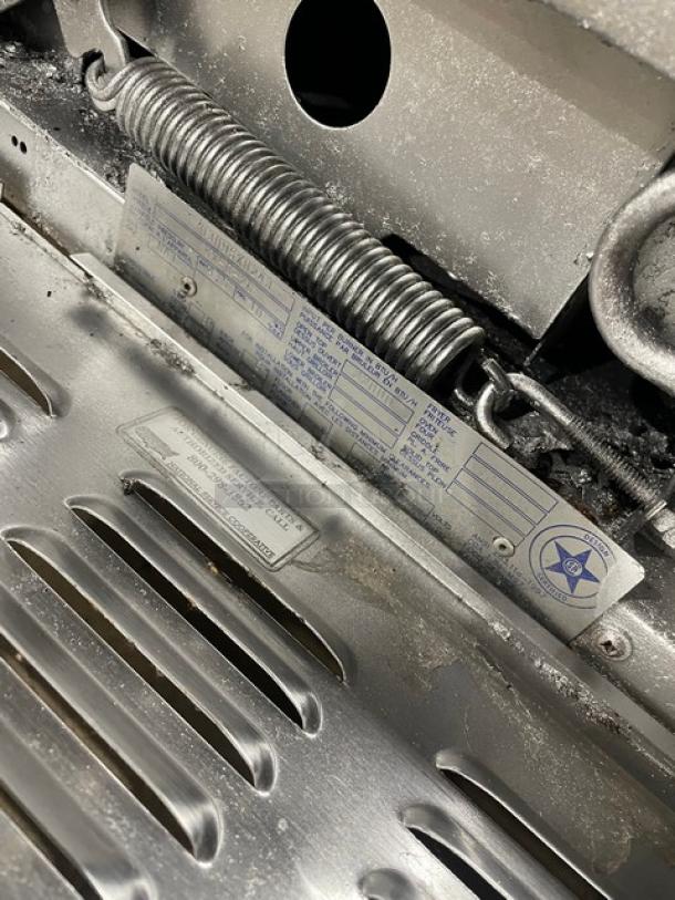 WOW! U.S. Range Sunfire Series Commercial Stainless Steel Natural Gas Powered 6 Burner Range! With Full Size Oven Underneath! With Back Splash! With Metal Oven Rack! With U.S. Range Natural Gas Powered Salamander Broiler/Cheese Melter Overhead! Model: SX-6-26 SN: 0309SX0243! On Legs! - Image 10 of 12