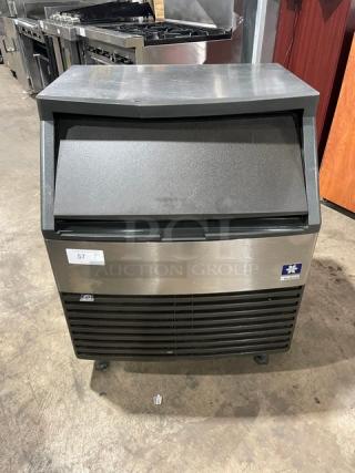 Manitowoc Commercial Stainless Steel Undercounter Ice Making Machine! With Reach In Ice Storage Bin! Model: Q270!  On Legs!