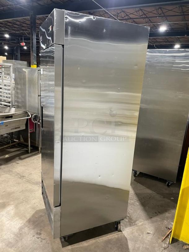 U-Star Commercial Single Door Reach In Freezer! All Stainless Steel! With Poly Coated Racks! On Casters! 115V! Model: USFZ-1D SN: 6396170218110112! - Image 2 of 9