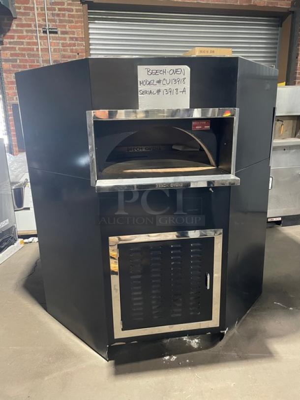 New! Scratch-N-Dent! Beech Ovens Commercial Natural Gas Powered/Wood Fired  Round Stone Hearth Oven! With Stainless Steel Pizza Peel, Wire Brush & Coal Shovel! 120/110V! Model: RND1300-1003 / C0184847 SN: 0000033381 TE! - Image 1 of 14