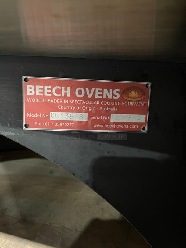 New! Scratch-N-Dent! Beech Ovens Commercial Natural Gas Powered/Wood Fired  Round Stone Hearth Oven! With Stainless Steel Pizza Peel, Wire Brush & Coal Shovel! 120/110V! Model: RND1300-1003 / C0184847 SN: 0000033381 TE! - Image 10 of 14