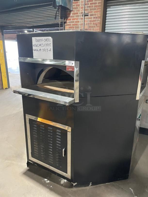 New! Scratch-N-Dent! Beech Ovens Commercial Natural Gas Powered/Wood Fired  Round Stone Hearth Oven! With Stainless Steel Pizza Peel, Wire Brush & Coal Shovel! 120/110V! Model: RND1300-1003 / C0184847 SN: 0000033381 TE! - Image 11 of 14