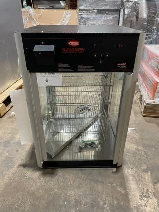 New! Scratch-N-Dent! Hatco! 2024!  Flav-R-Fresh Series Commercial Countertop 2 Door Heated Display Cabinet! With Tempered Glass Sides! With Humidity Control! With Multi-Purpose Rack! Model: FDWD-2X SN: 4176932401! 120V 1 Phase! With Legs!