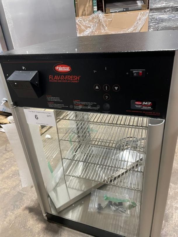 New! Scratch-N-Dent! Hatco! 2024!  Flav-R-Fresh Series Commercial Countertop 2 Door Heated Display Cabinet! With Tempered Glass Sides! With Humidity Control! With Multi-Purpose Rack! Model: FDWD-2X SN: 4176932401! 120V 1 Phase! With Legs! - Image 6 of 9