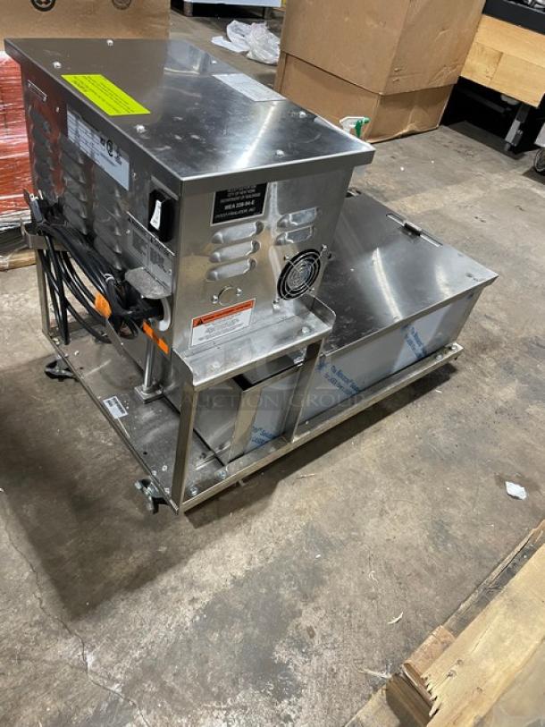 New! Scratch-N-Dent! Pitco Commercial Stainless Steel Portable 75LB Fryer Oil Filter-Suction Machine! On Casters! 115V 1 Phase! Model: P18 SN: F24CA004303! With New In Box Heavy-Duty 17.5x28 Fryer Filter Sheets! All One Money! - Image 4 of 15