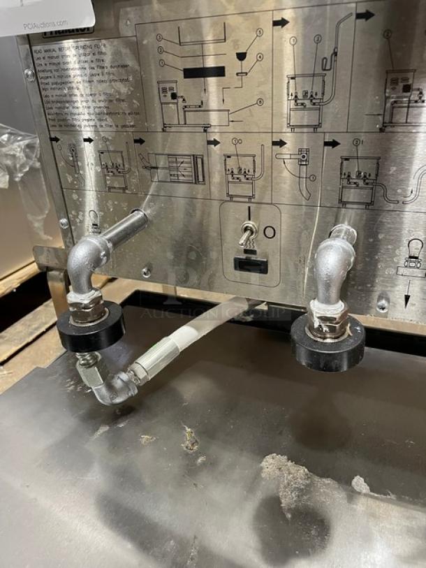 New! Scratch-N-Dent! Pitco Commercial Stainless Steel Portable 75LB Fryer Oil Filter-Suction Machine! On Casters! 115V 1 Phase! Model: P18 SN: F24CA004303! With New In Box Heavy-Duty 17.5x28 Fryer Filter Sheets! All One Money! - Image 9 of 15