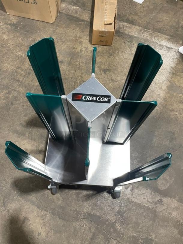 New In The Box! Scratch-N-Dent! Cres Cor Commercial Stainless Steel Adjustable Dish Dolly For 6 7/8" - 8 1/4" Plates! On Casters! Model: 501-7-240 SN: JCD-J000676257-001! - Image 1 of 9