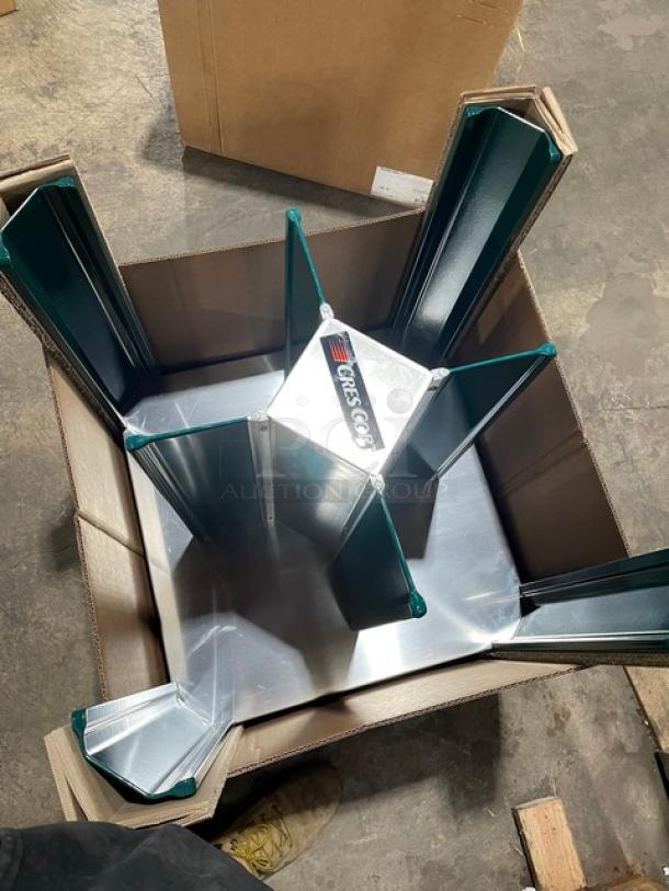 New In The Box! Scratch-N-Dent! Cres Cor Commercial Stainless Steel Adjustable Dish Dolly For 9 7/8" - 11" Plates! On Casters! Model: 501-10-240 SN: DCE-J000691829-002! - Image 5 of 9