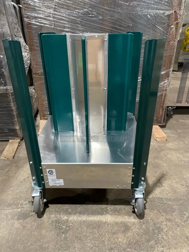 New In The Box! Scratch-N-Dent! Cres Cor Commercial Stainless Steel Adjustable Dish Dolly For 9 7/8" - 11" Plates! On Casters! Model: 501-10-240 SN: DCE-J000691829-002! - Image 6 of 9
