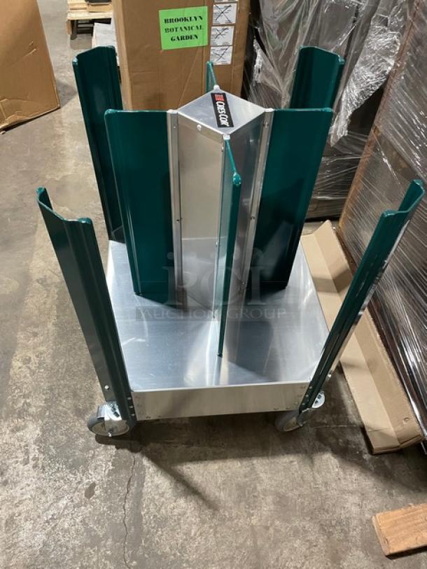 New In The Box! Scratch-N-Dent! Cres Cor Commercial Stainless Steel Adjustable Dish Dolly For 9 7/8" - 11" Plates! On Casters! Model: 501-10-240 SN: DCE-J000691829-002! - Image 1 of 9