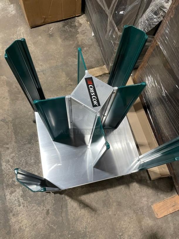 New In The Box! Scratch-N-Dent! Cres Cor Commercial Stainless Steel Adjustable Dish Dolly For 9 7/8" - 11" Plates! On Casters! Model: 501-10-240 SN: DCE-J000691829-002! - Image 8 of 9