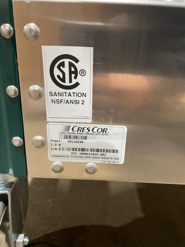 New In The Box! Scratch-N-Dent! Cres Cor Commercial Stainless Steel Adjustable Dish Dolly For 9 7/8" - 11" Plates! On Casters! Model: 501-10-240 SN: DCE-J000691829-002! - Image 9 of 9