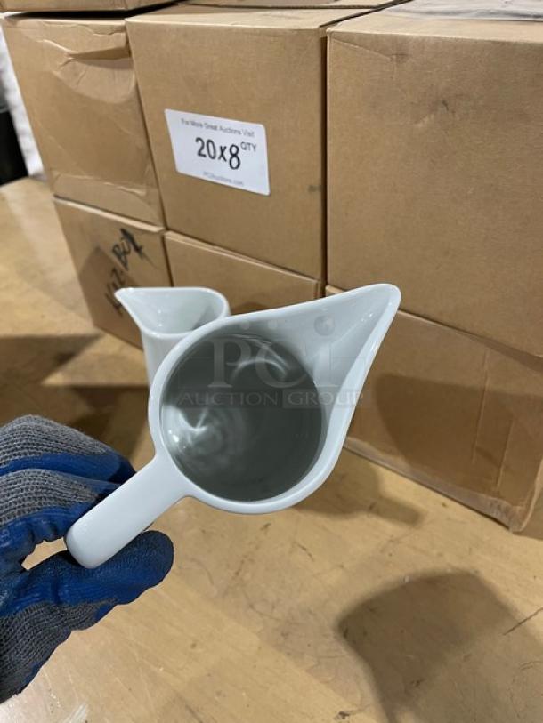 New In The Box! Figgjo Norway Commercial Vintage Porcelain White Pitchers! 8X Your Bid! - Image 7 of 9