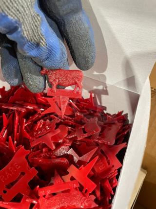New In The Box! WNA Red 1.75 Inch "Rare" Steer Steak Markers! Model: SPSMRARE175! 9X Your Bid!